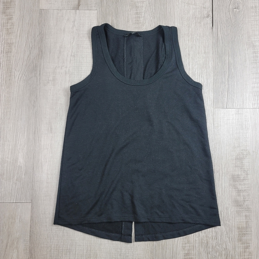 Banana Republic Black Scoop Neck Back Slit Tank Top | Size XS